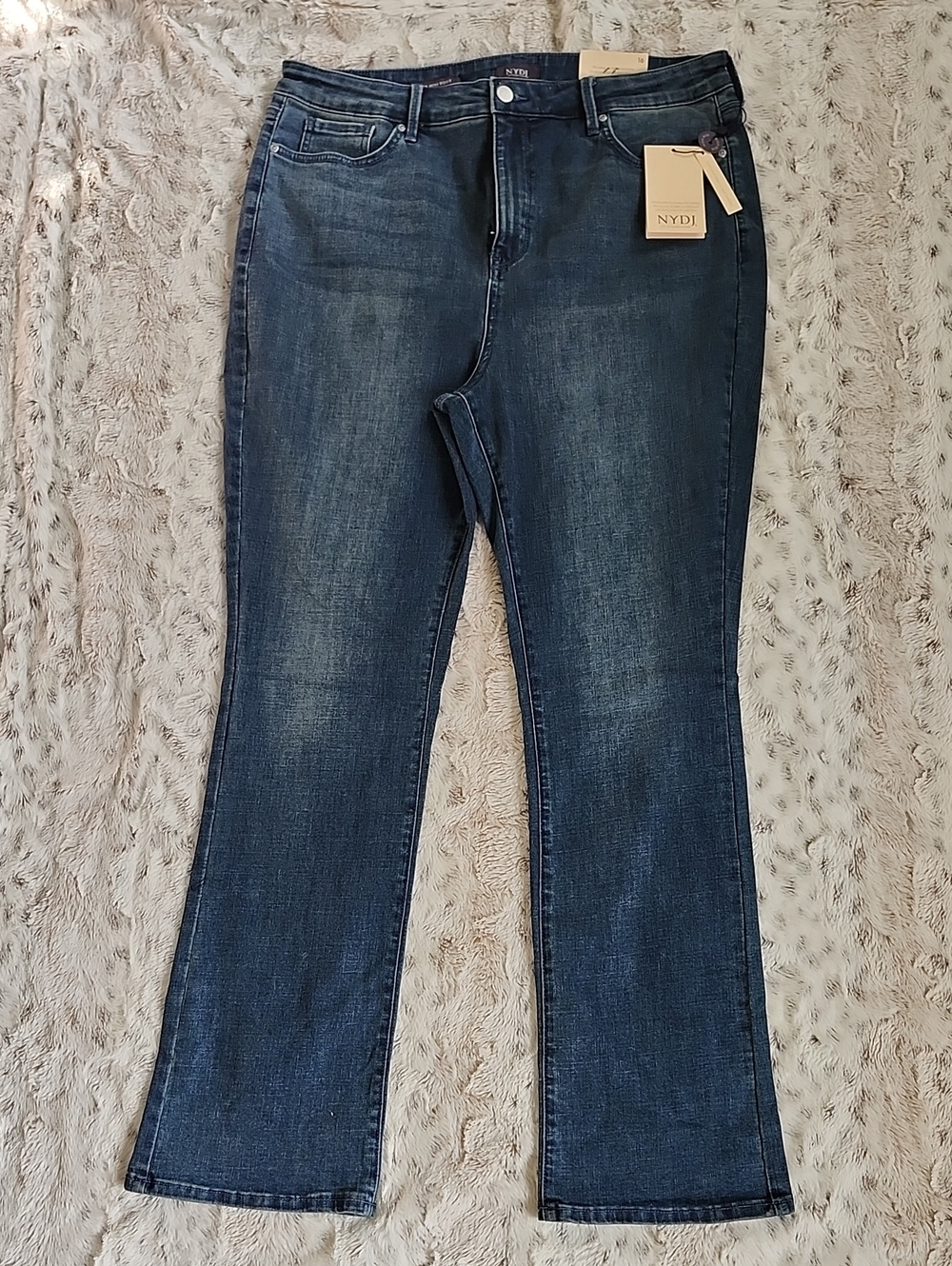 NWT NYDJ Jeans Mini Bootcut Slimming Blue 16